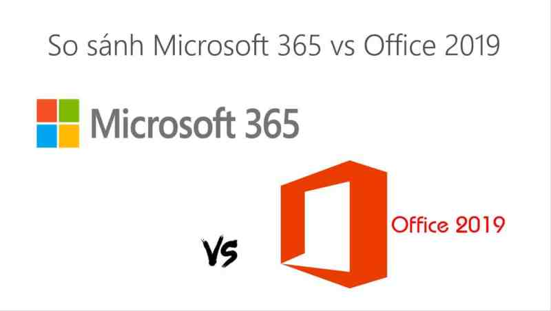 So sánh Office 2019 và Microsoft 365