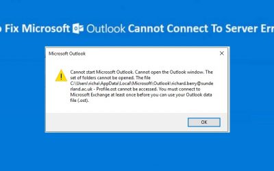 Lỗi kết nối Outlook thất bại và đồng bộ hóa sự cố