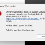 Lỗi vPMCs không hỗ trợ VMware Workstation with Hyper-V – KB 81623